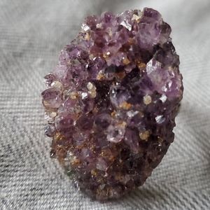 Amethyst Druzy Ring